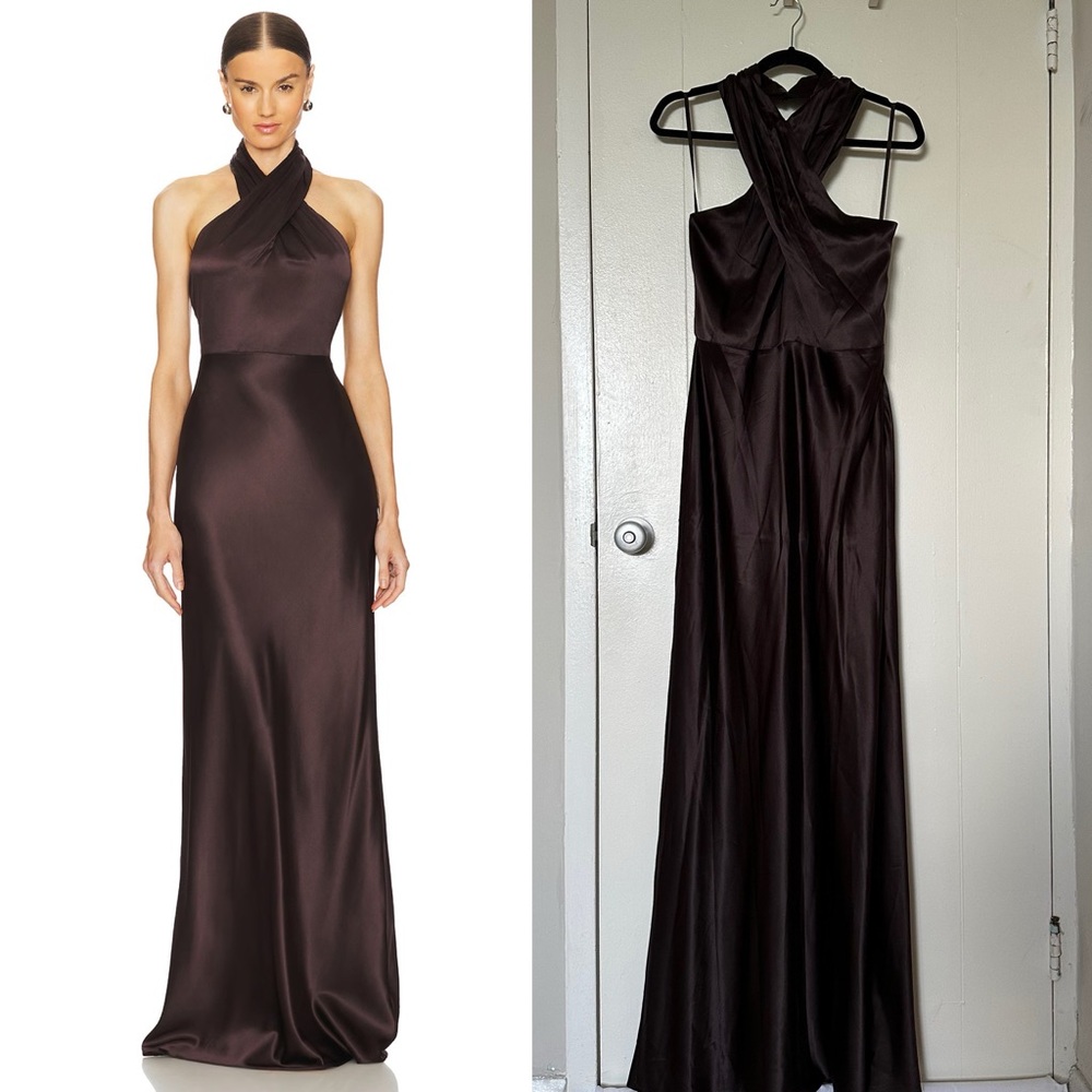 NWT Veronica Beard Alberta Dress Size 12 Chocolate Brown